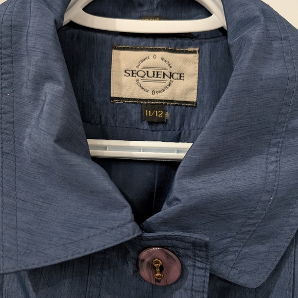 Vintage sequence women's Blue Coat size 11/12 - Picture 11 of 13